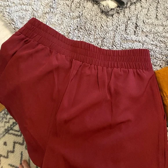 Maroon trouser pant high rise - Picture 5 of 6